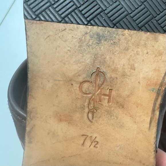 Y2K Vintage Cole Haan Tall Brown Leather Buckle Harness Riding Boot Size 7.5 - Picture 11 of 11